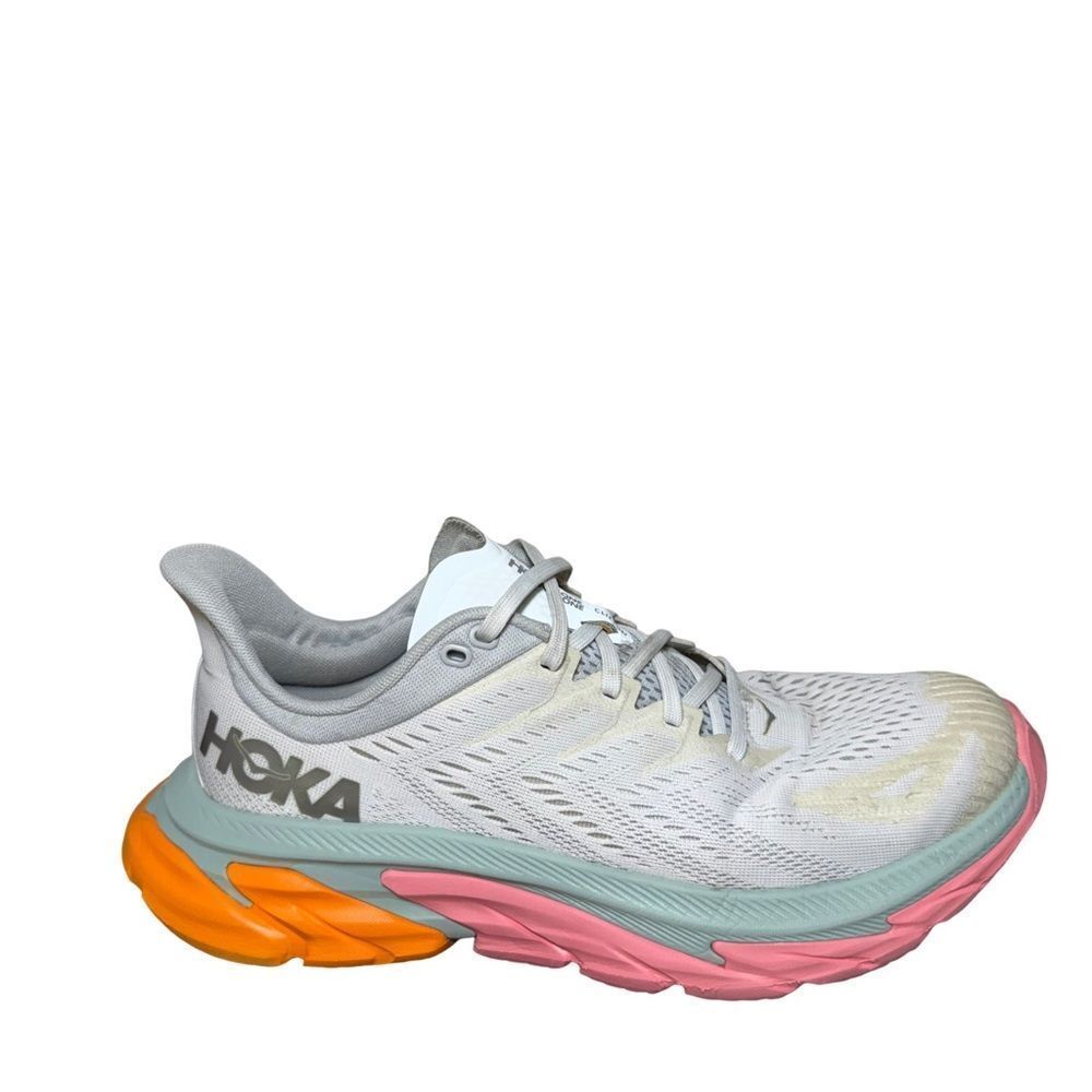 Hoka One One Clifton edge Women's Gray and Pink Athletic Shoes size 10